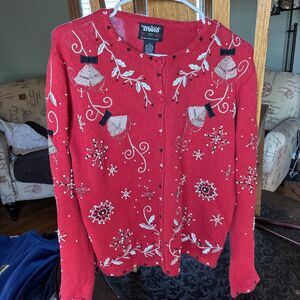 VINTAGE CHRISTMAS SWEATER CUTE UGLY Y2K COTTAGECORE HOLIDAY